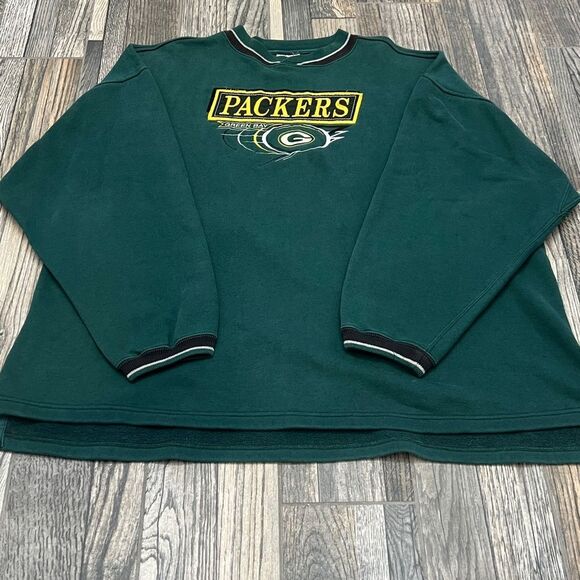 ๐ฅ๐ Vintage GREEN BAY PACKERS NFL Embroidered Crewneck Fleece Sweatshirt Sz 2XL - Picture 5 of 10